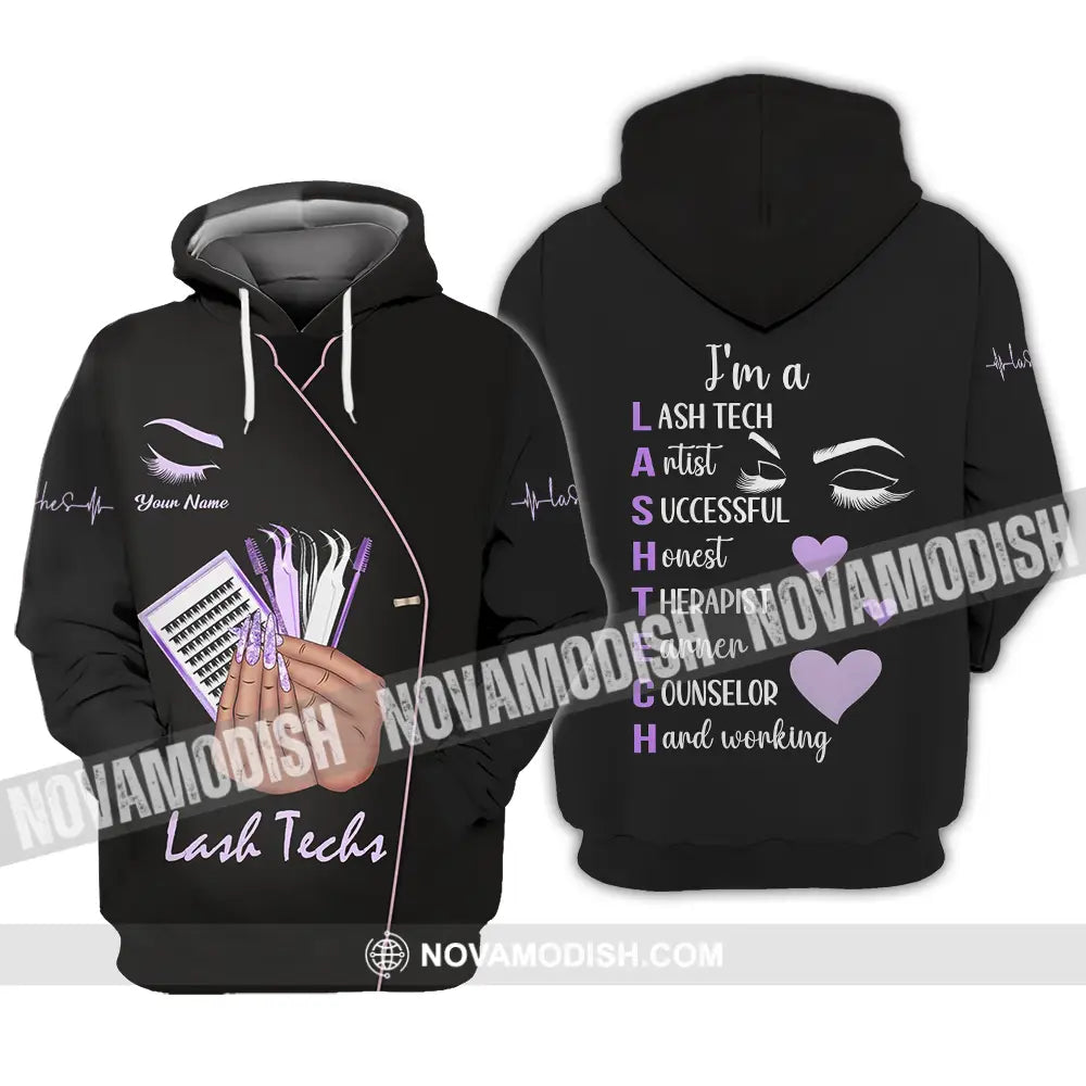 Unisex Shirt - Custom Name Shirt Lashes Teaching Hoodie / S T-shirt