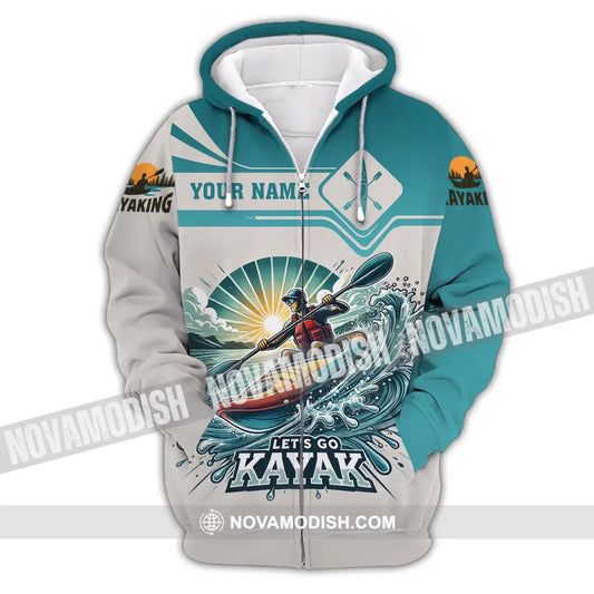 Unisex Shirt - Custom Name Let Go Kayak Zipper Hoodie / S T-Shirt