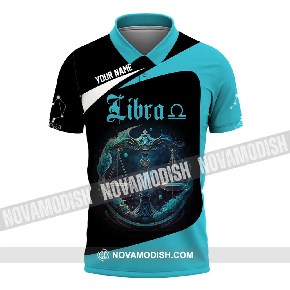 Unisex Shirt Custom Name Libra Zodiac Polo Long Sleeve Apparel Gift For / S T-Shirt