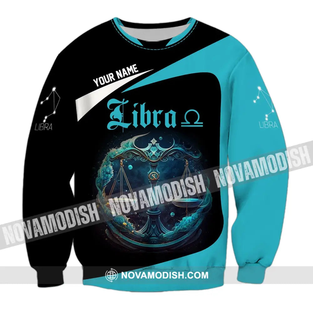 Unisex Shirt Custom Name Libra Zodiac Polo Long Sleeve Apparel Gift For / S T-Shirt