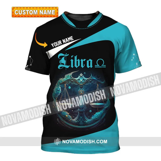 Unisex Shirt Custom Name Libra Zodiac Polo Long Sleeve Apparel Gift For T-Shirt