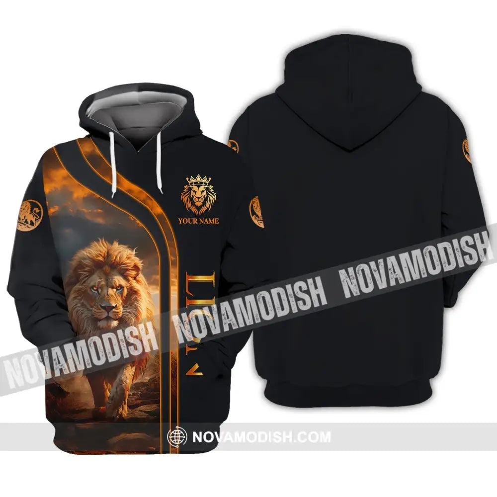 Unisex Shirt - Custom Name Lion Hoodie / S T-Shirt