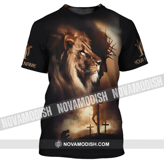 Unisex Shirt - Custom Name Shirt Lion Jesus T-Shirt / S T-shirt