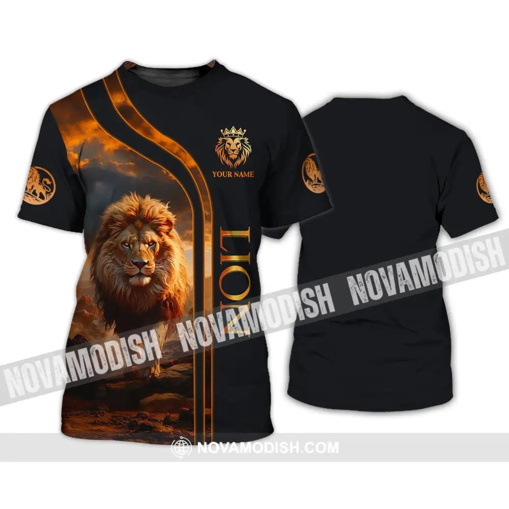 Unisex Shirt - Custom Name Lion T-Shirt / S T-Shirt