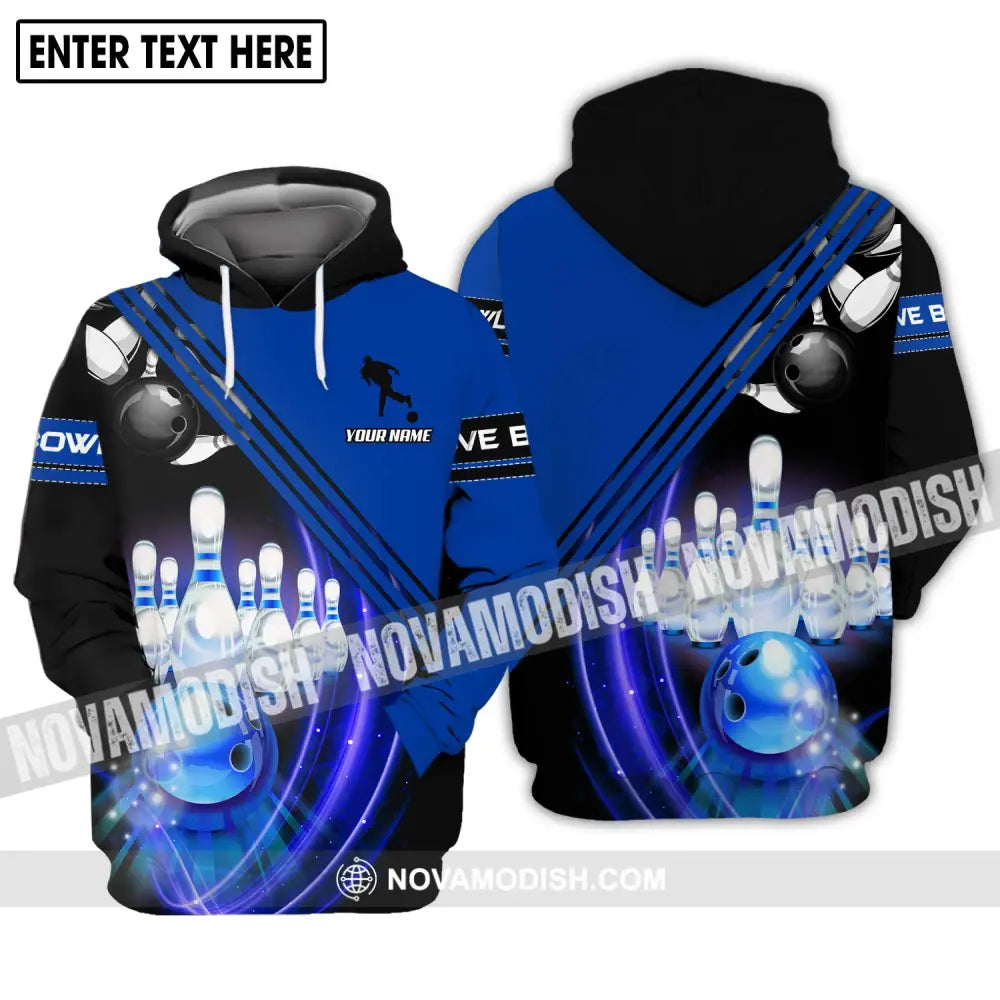 Unisex Shirt - Custom Name Shirt Love Bowling Shirt Hoodie / S T-shirt