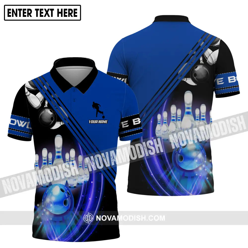 Unisex Shirt - Custom Name Shirt Love Bowling Shirt Polo Shirt / S T-shirt
