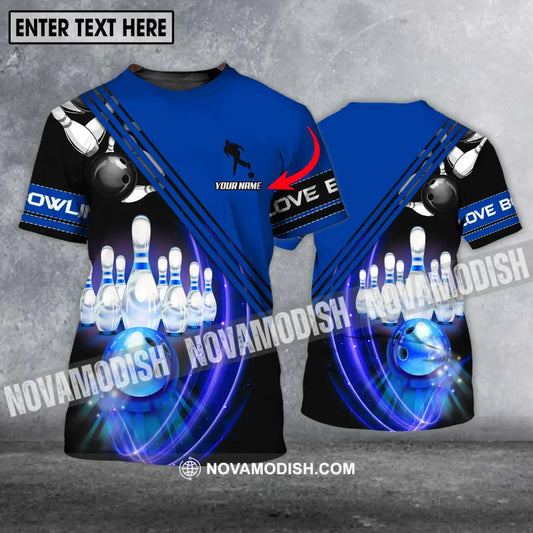 Unisex Shirt - Custom Name Shirt Love Bowling Shirt T-shirt