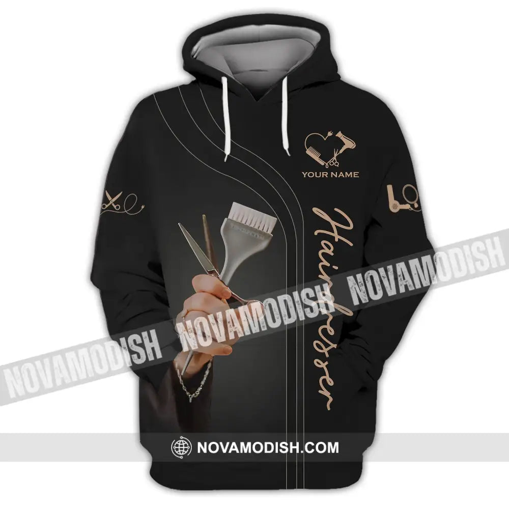Unisex Shirt - Custom Name Shirt - LOVE Gift For Hairdresser Hoodie / S T-shirt