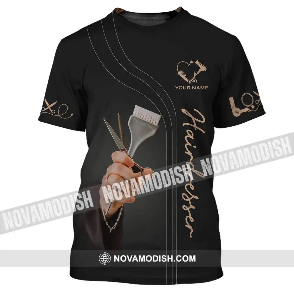 Unisex Shirt - Custom Name Shirt - LOVE Gift For Hairdresser T-Shirt / S T-shirt