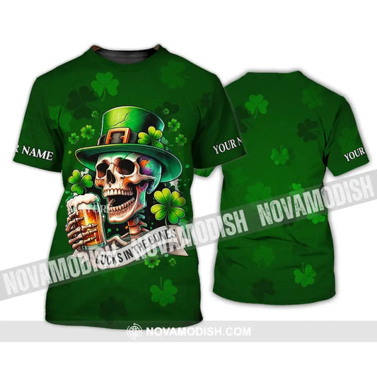 Unisex Shirt - Custom Name Shirt - Lucks In The Bones Happy Saint Patrick’s Day T-Shirt / S T-shirt