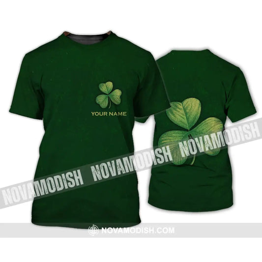 Unisex Shirt - Custom Name Shirt - Lucky Clover Happy Saint Patrick’s Day T-Shirt / S T-shirt