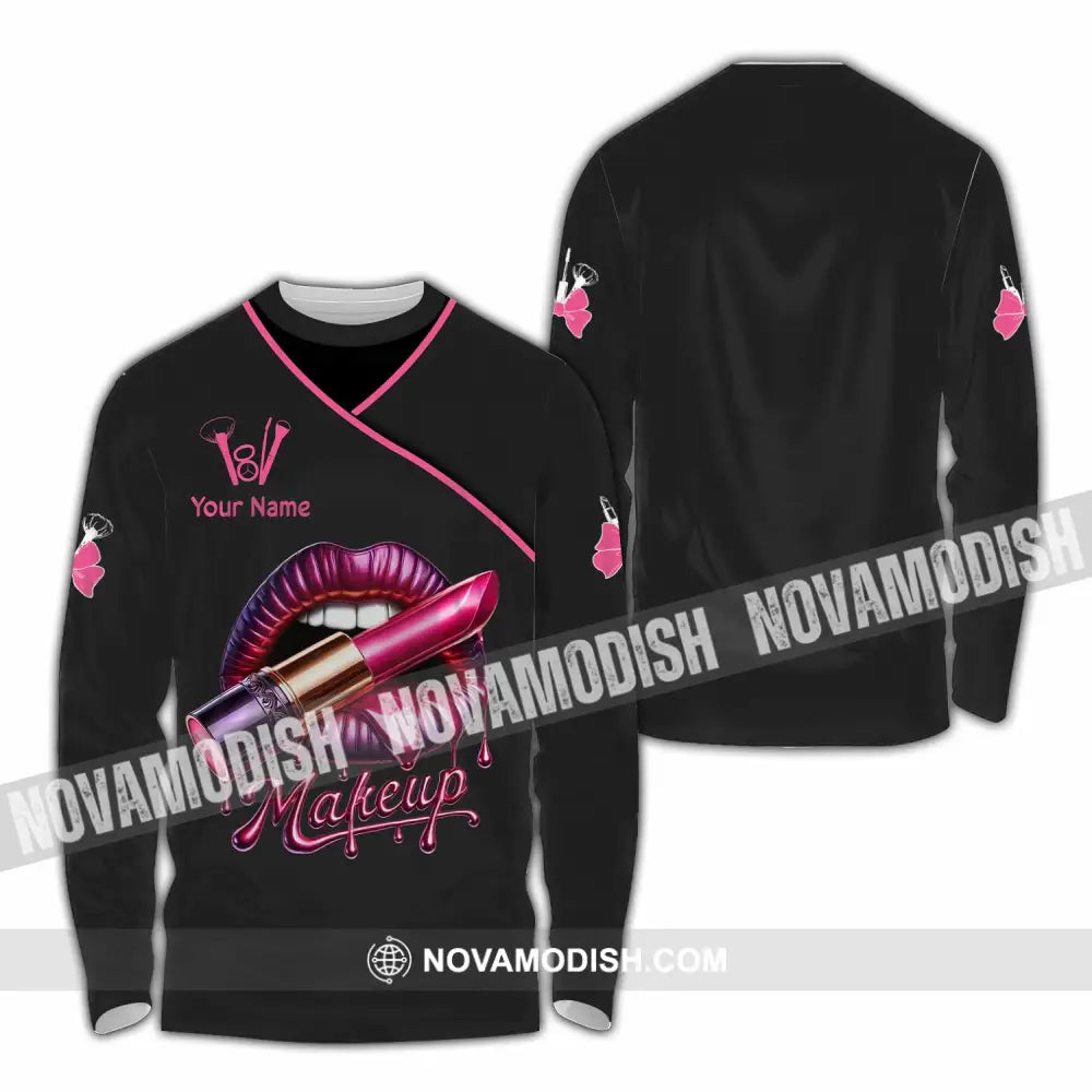 Unisex Shirt Custom Name Make Up Artist T-Shirt Gift Long Sleeve / S T-Shirt
