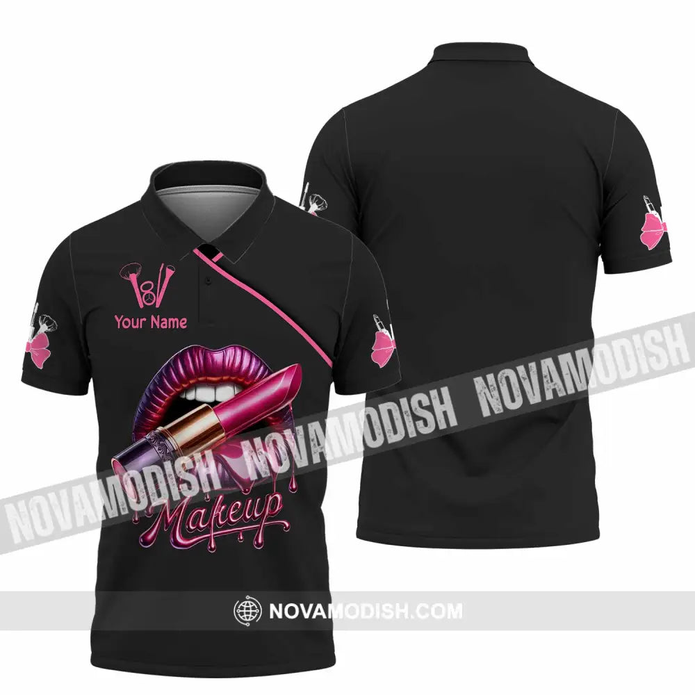 Unisex Shirt Custom Name Make Up Artist T-Shirt Gift Polo / S T-Shirt