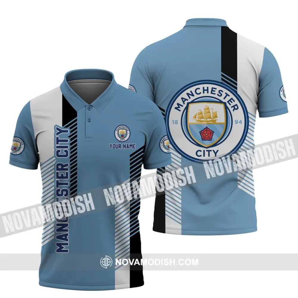 Unisex Shirt - Custom Name Manchester City Shirt Polo Shirt / S T-shirt