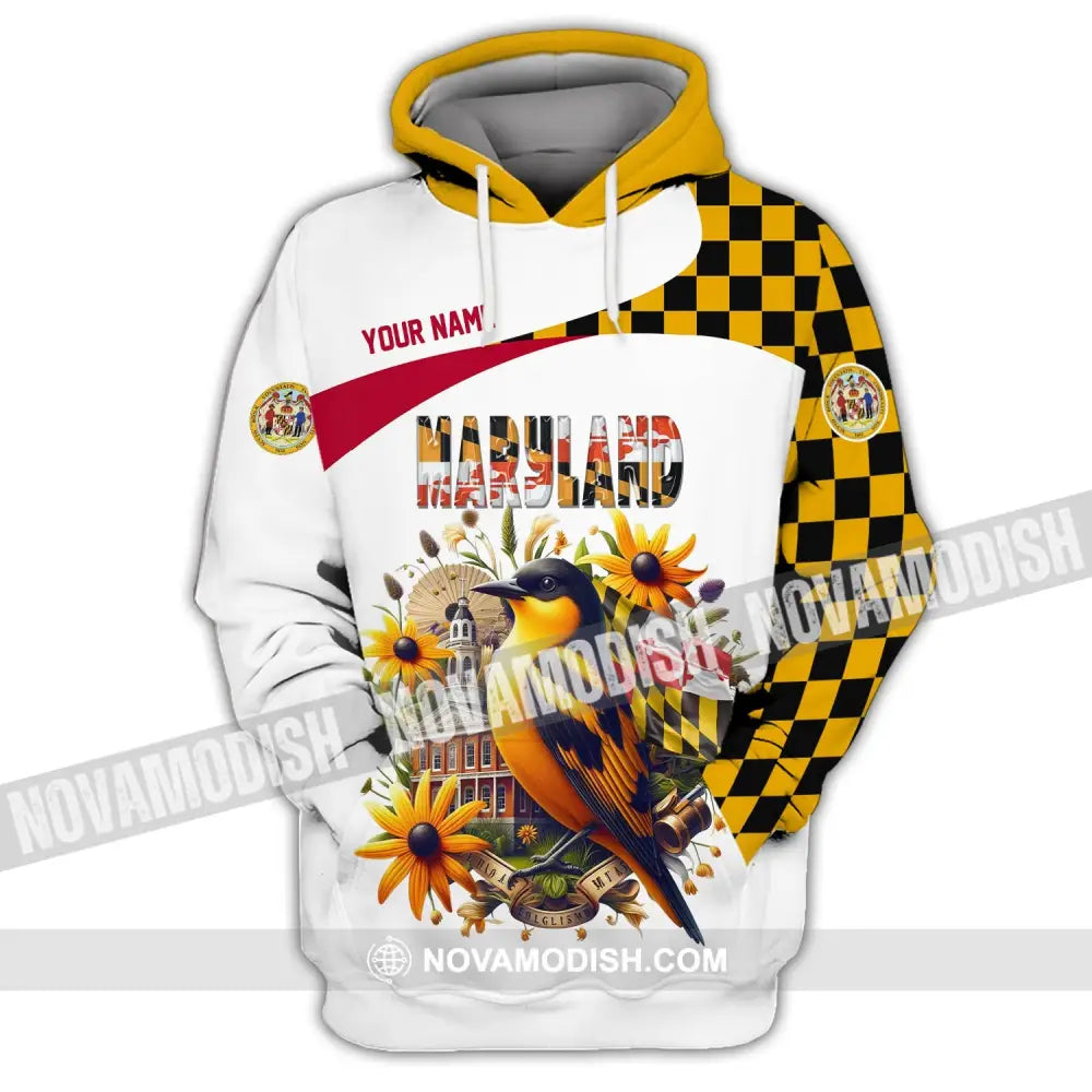 Unisex Shirt Custom Name Maryland Polo Long Sleeve Gift Hoodie / S T-Shirt