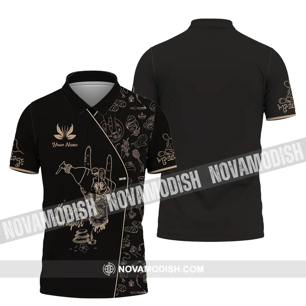 Unisex Shirt - Custom Name Massage Therapist Shirt Hand Polo Shirt / S T-shirt