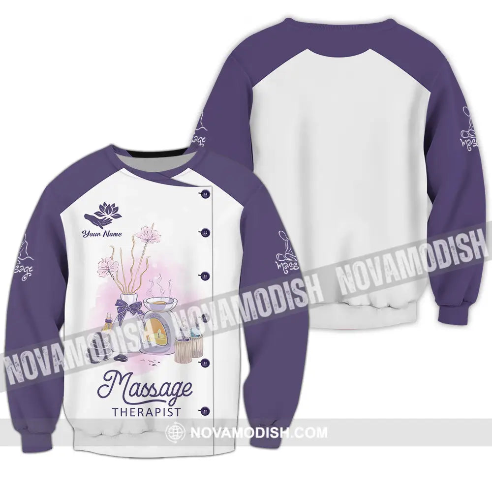 Unisex Shirt - Custom Name Massage Therapist Shirt Quiet Space Long Sleeve / S T-shirt