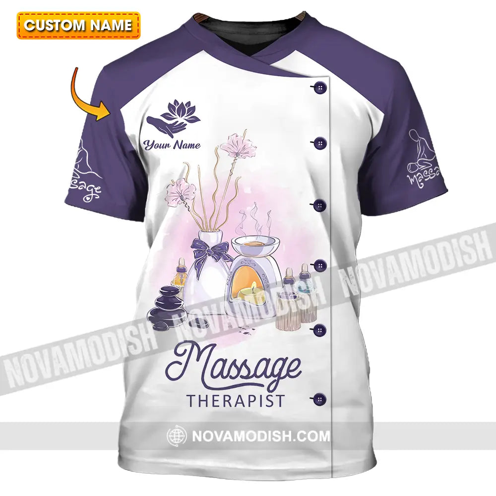 Unisex Shirt - Custom Name Massage Therapist Shirt Quiet Space T-shirt