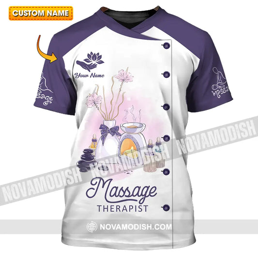 Unisex Shirt - Custom Name Massage Therapist Shirt Quiet Space T-shirt