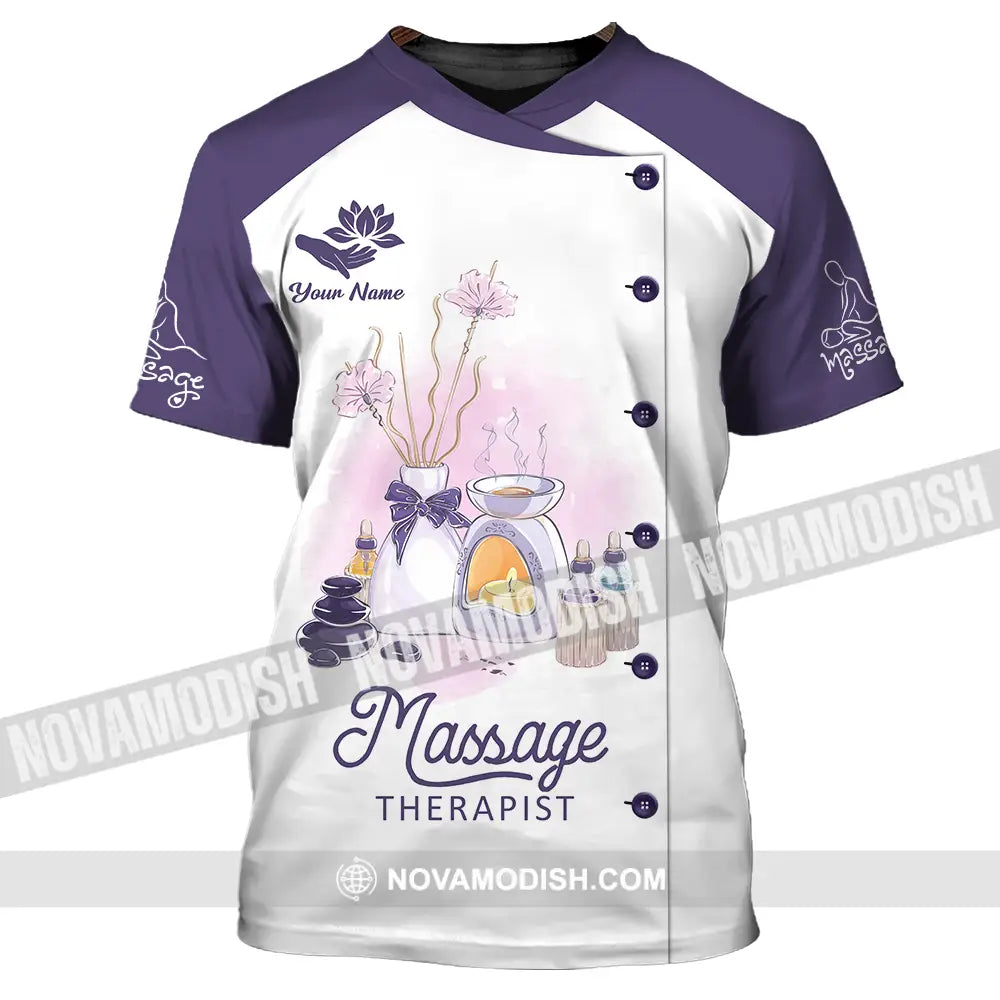 Unisex Shirt - Custom Name Massage Therapist Shirt Quiet Space T-Shirt / S T-shirt