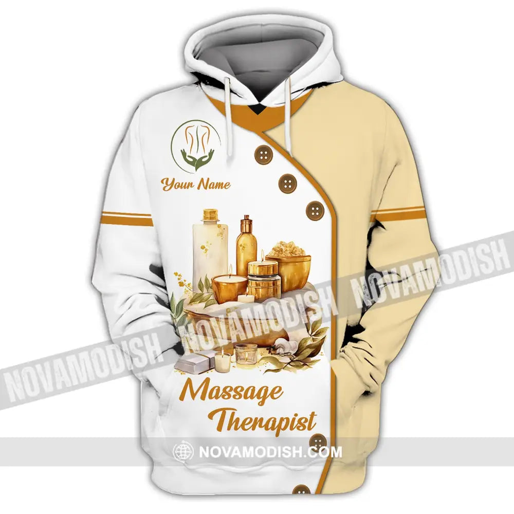 Unisex Shirt Custom Name Massage Therapist Spa T-Shirt Hoodie / S T-Shirt