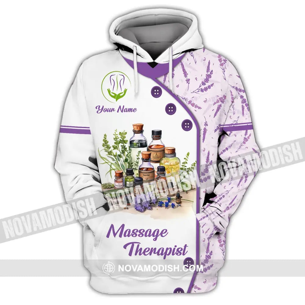 Unisex Shirt Custom Name Massage Therapist Spa T-Shirt Hoodie / S T-Shirt