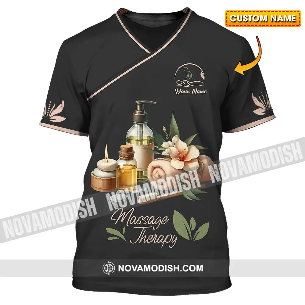 Unisex Shirt - Custom Name Massage Therapist Shirt Massage Tools T-shirt