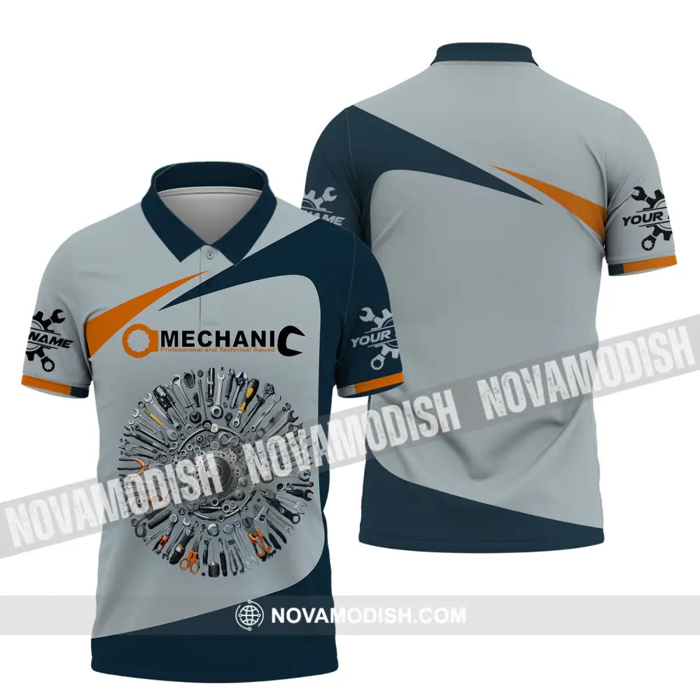 Unisex Shirt Custom Name Mechanic Uniforms Workwear For Workers Polo / S T-Shirt