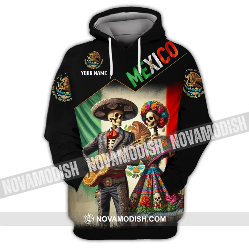 Unisex Shirt - Custom Name Mexico Couple Hoodie / S T-Shirt