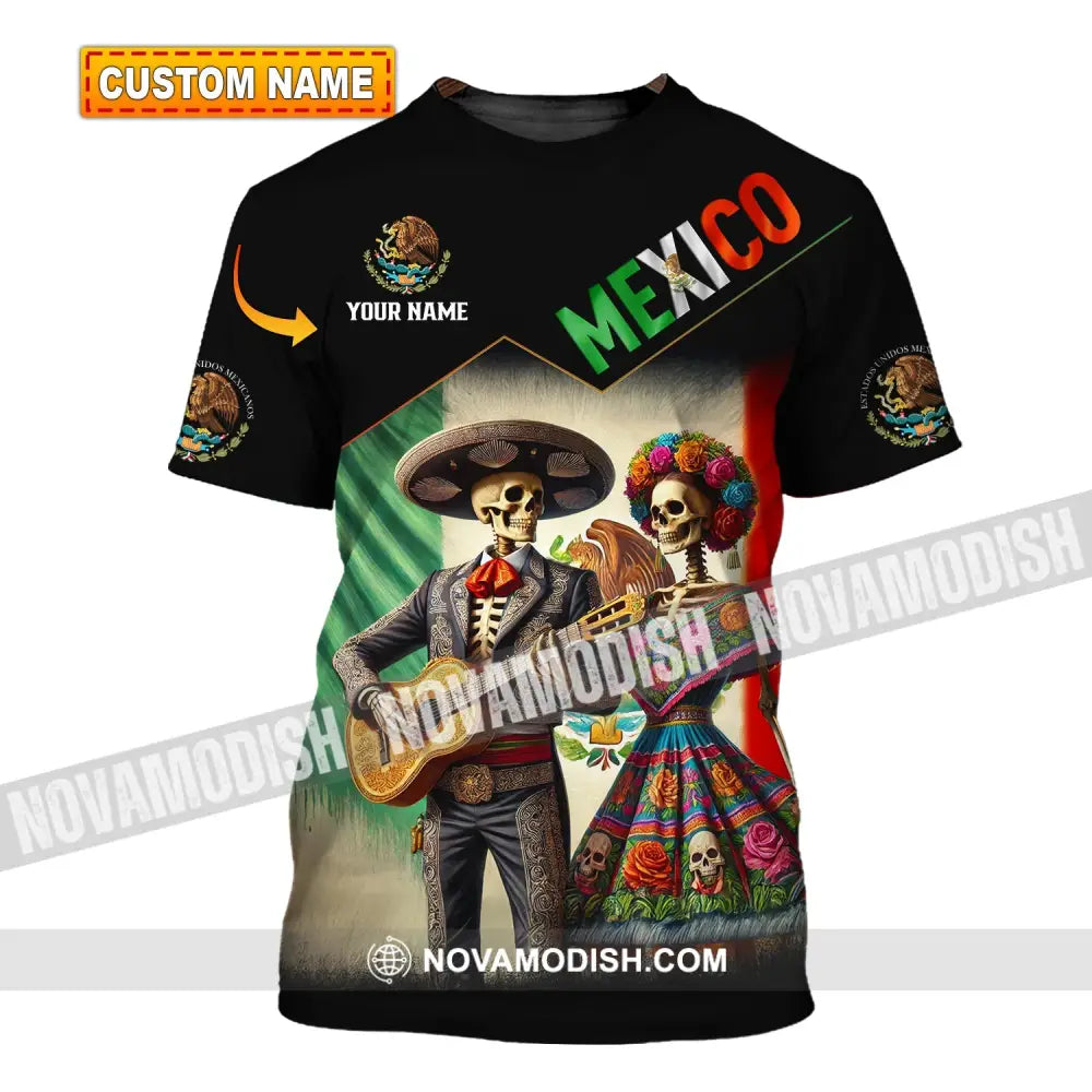 Unisex Shirt - Custom Name Mexico Couple T-Shirt