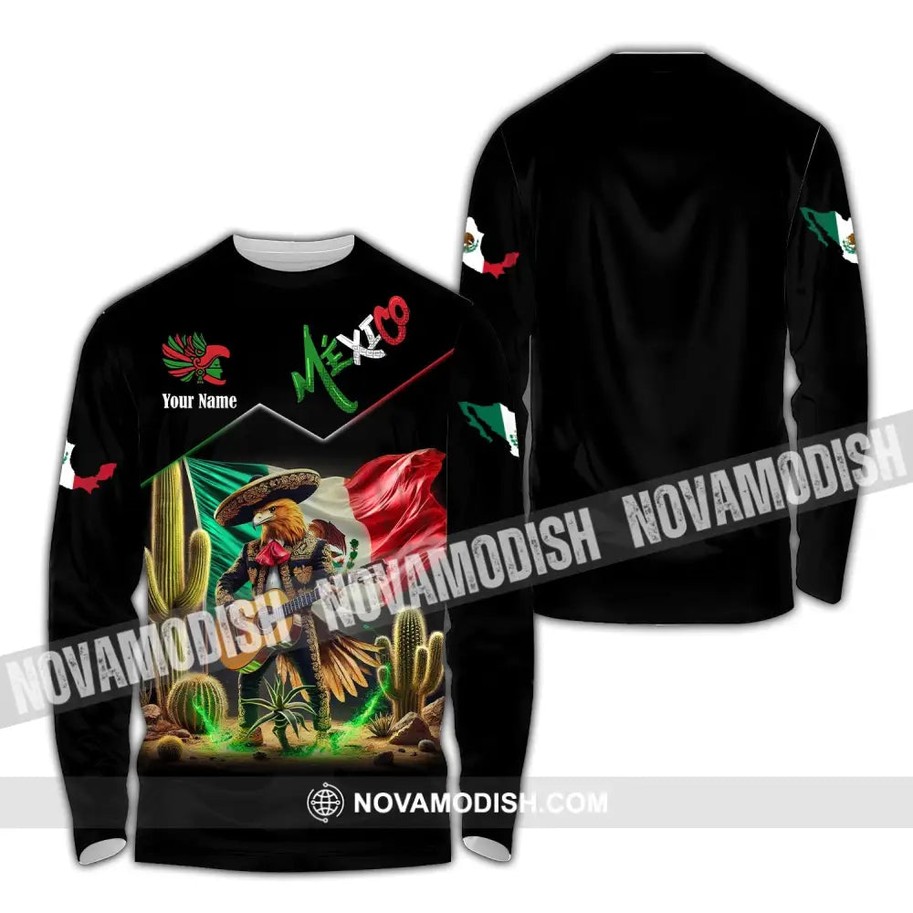 Unisex Shirt Custom Name Mexico Lover Gift Long Sleeve / S T-Shirt