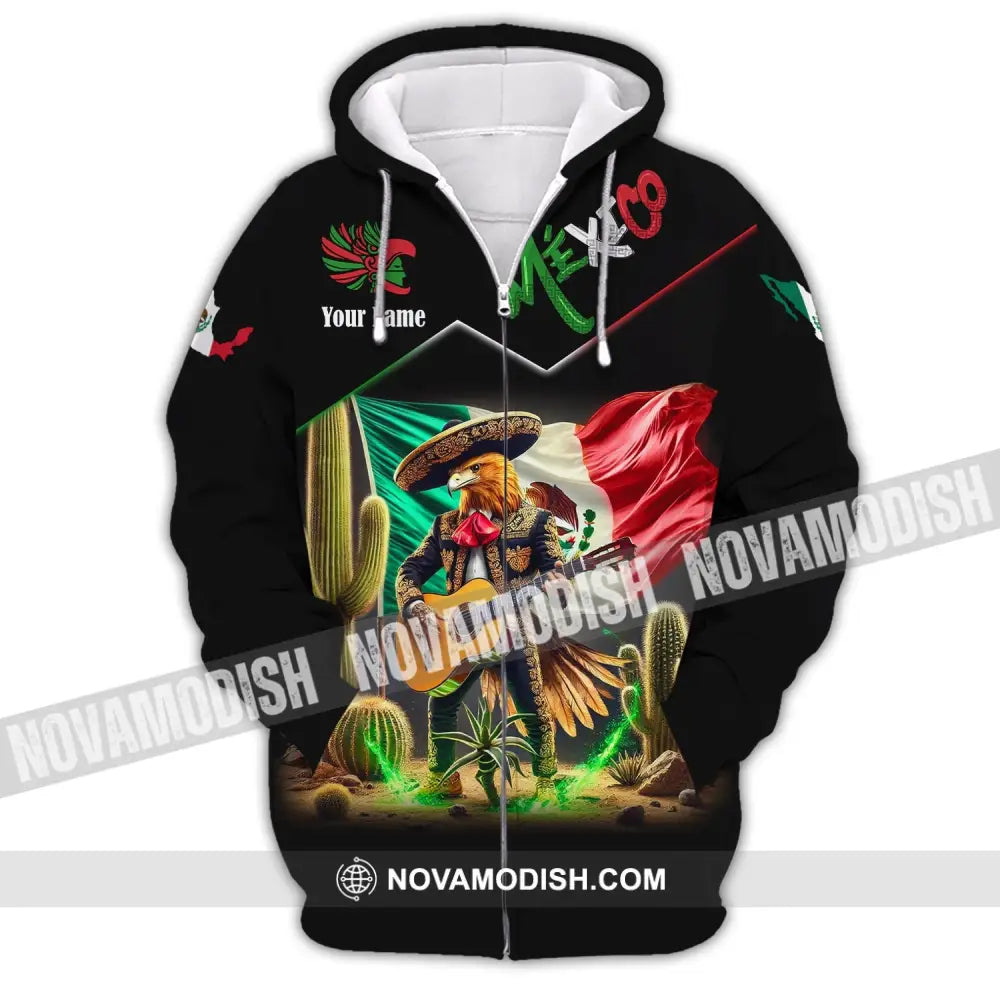 Unisex Shirt Custom Name Mexico Lover Gift Zipper Hoodie / S T-Shirt