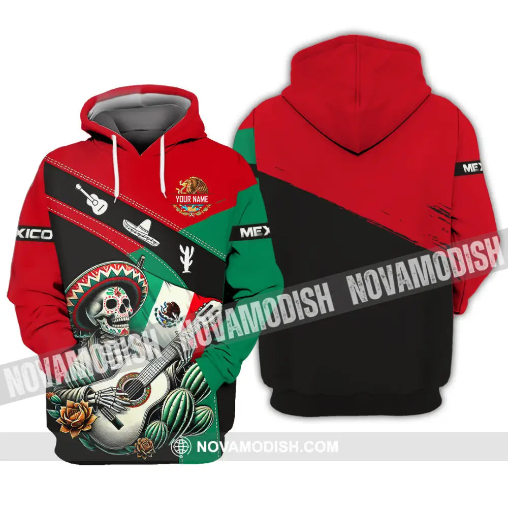 Unisex Shirt Custom Name Mexico Lover Polo Long Sleeve Mexican Gift Hoodie / S T-Shirt