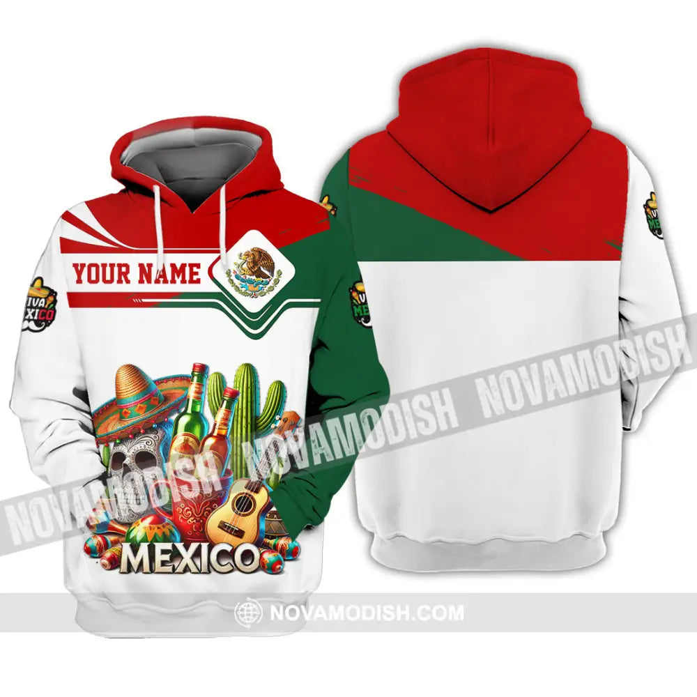 Unisex Shirt Custom Name Mexico Lover Polo Long Sleeve Mexican Gift Hoodie / S T-Shirt