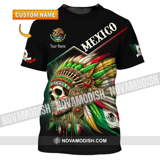 Unisex Shirt Custom Name Mexico Lover Polo Long Sleeve Mexican Gift T-Shirt