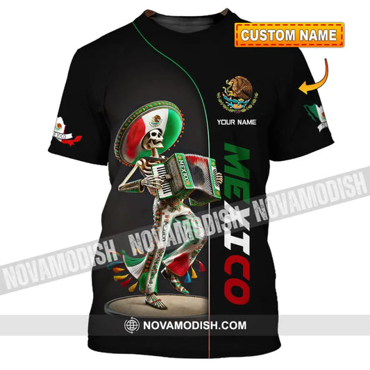 Unisex Shirt Custom Name Mexico Lover Polo Long Sleeve Mexican Gift T-Shirt