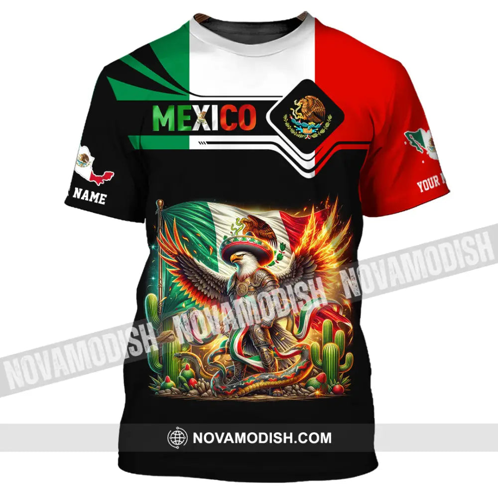 Unisex Shirt Custom Name Mexico Lover Polo Long Sleeve Mexican Gift T-Shirt / S T-Shirt