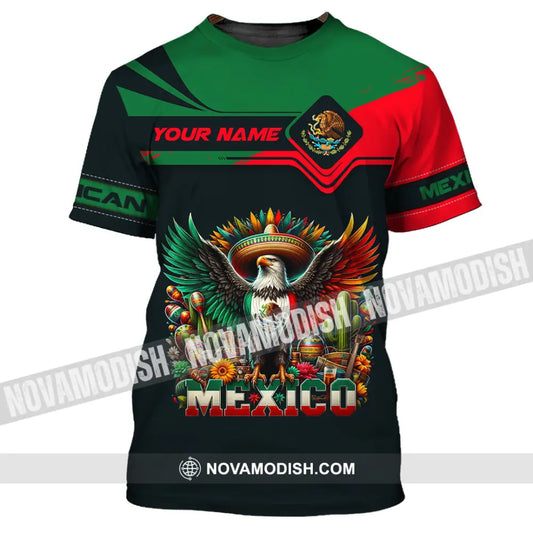 Unisex Shirt Custom Name Mexico Lover Polo Long Sleeve Mexican Gift T-Shirt / S T-Shirt