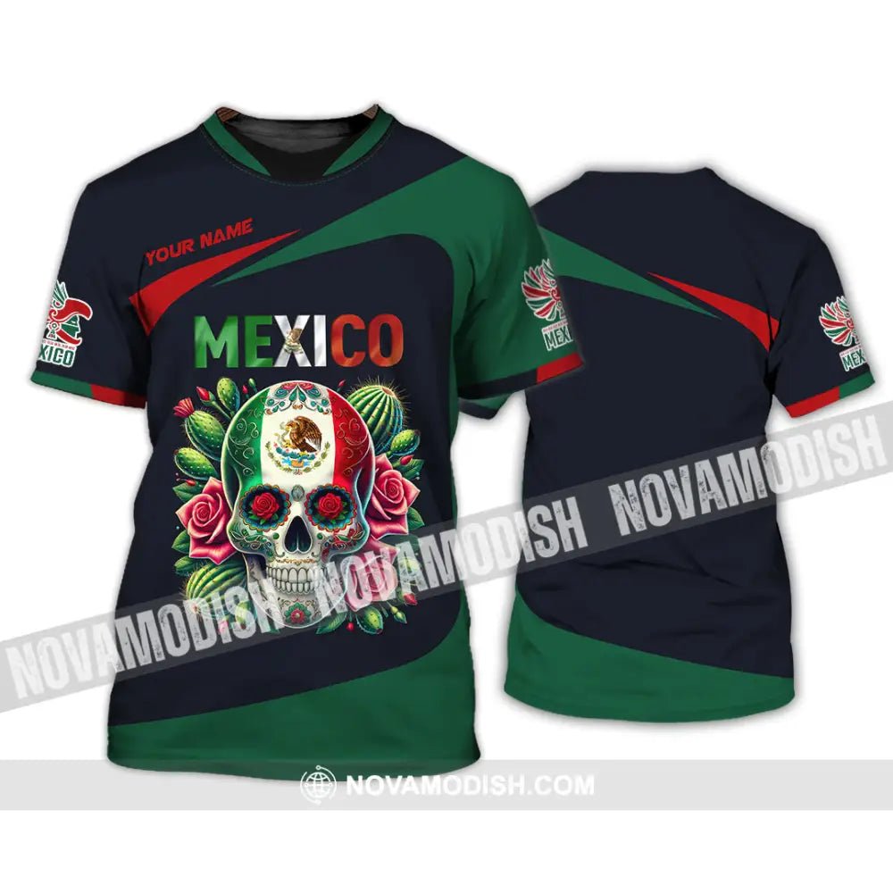 Unisex Shirt Custom Name Mexico Lover Polo Long Sleeve Mexican Gift T-Shirt / S T-Shirt