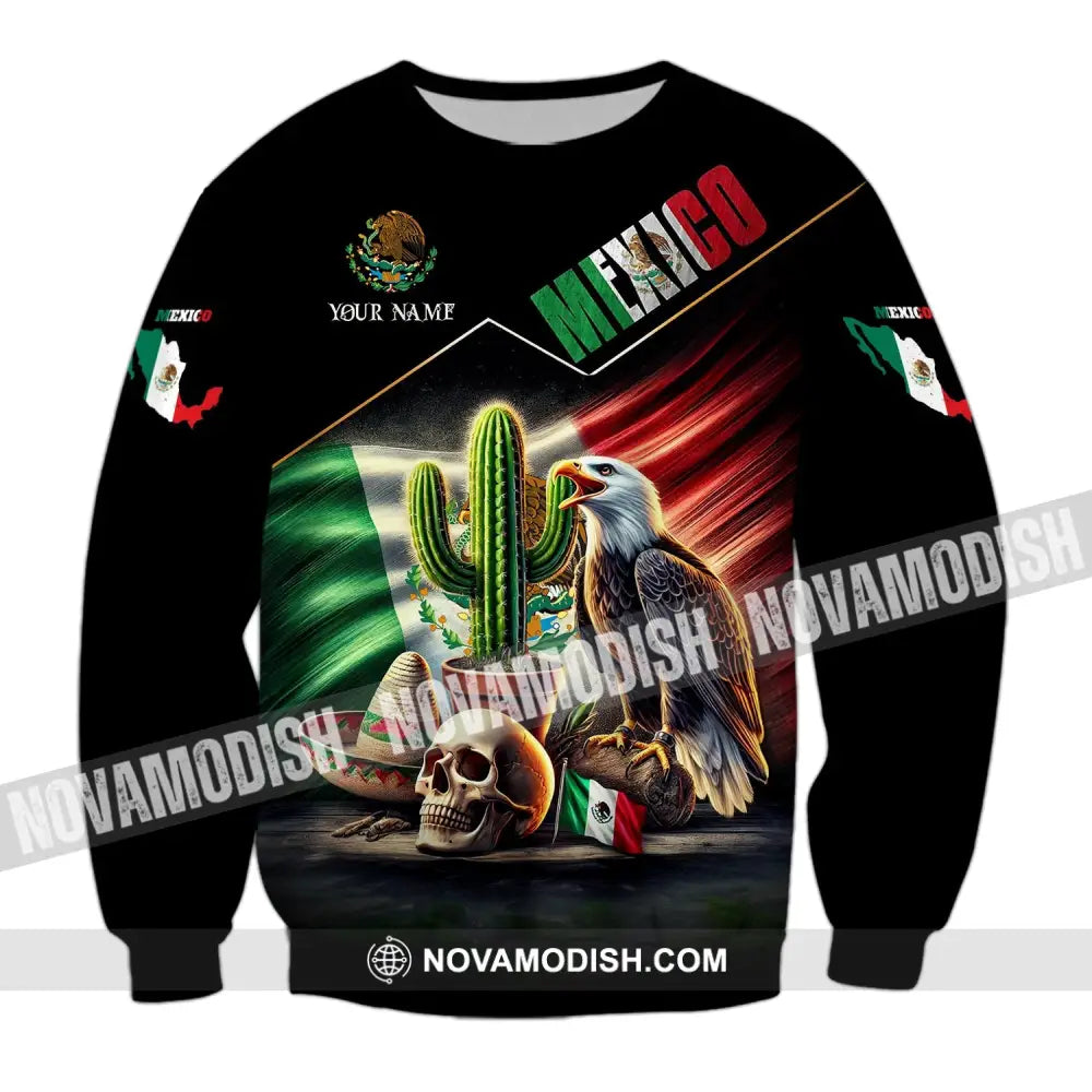 Unisex Shirt Custom Name Mexico Polo Long Sleeve Gift / S T-Shirt