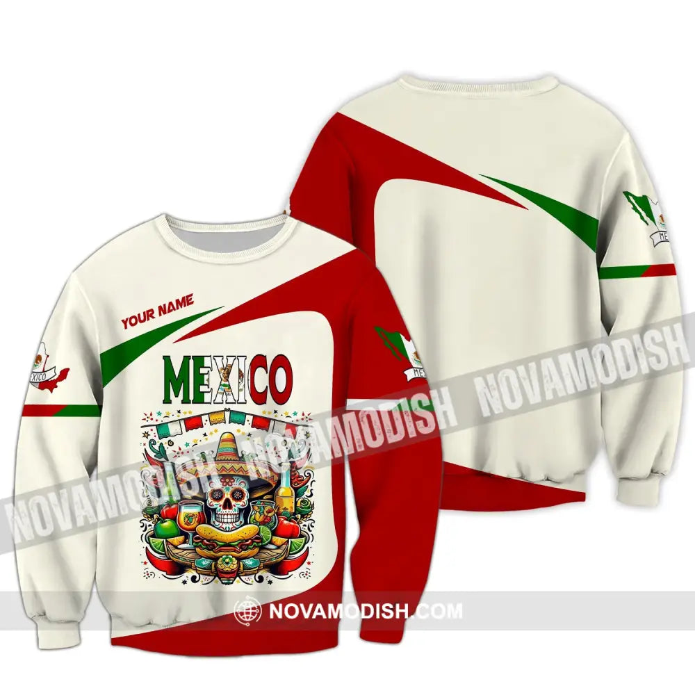 Unisex Shirt Custom Name Mexico Polo Long Sleeve Gift / S T-Shirt