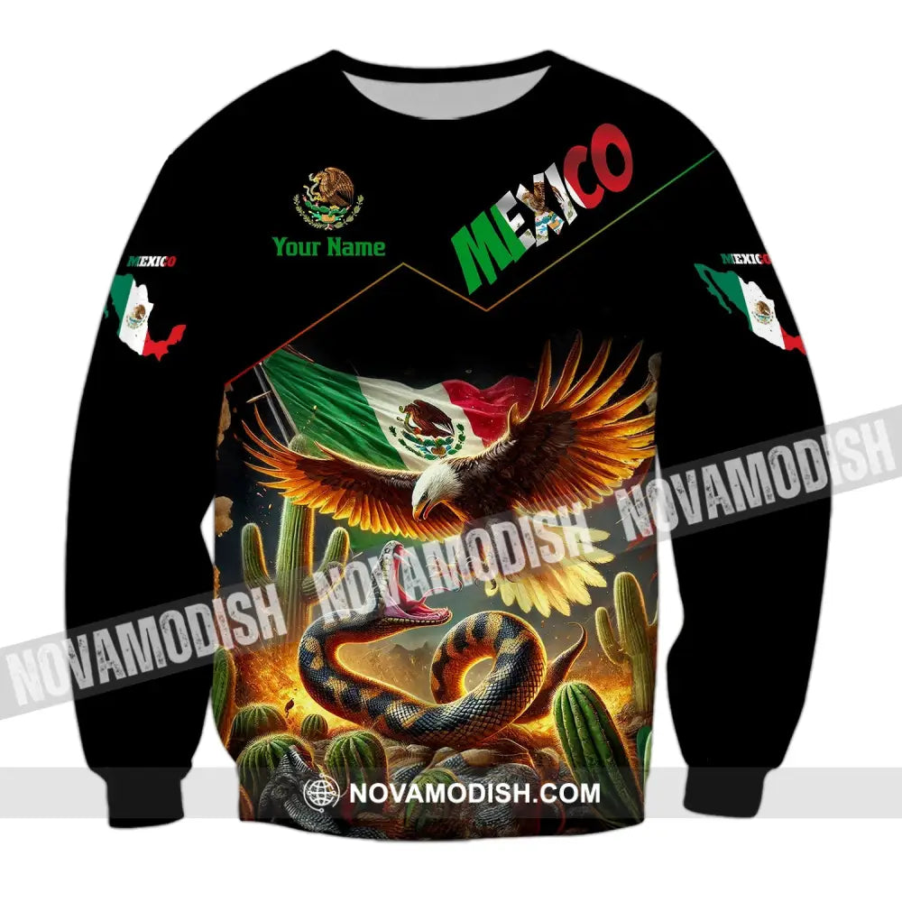 Unisex Shirt Custom Name Mexico Polo Long Sleeve Gift / S T-Shirt