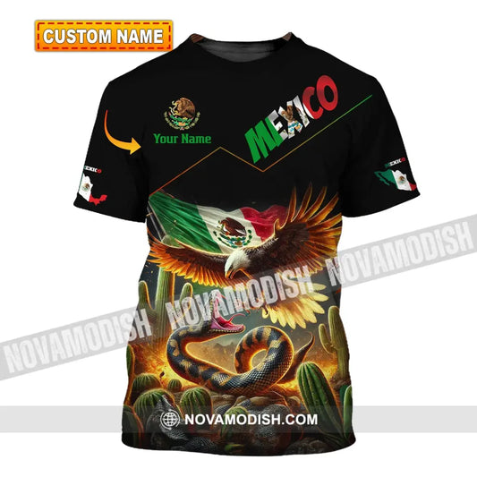 Unisex Shirt Custom Name Mexico Polo Long Sleeve Gift T-Shirt