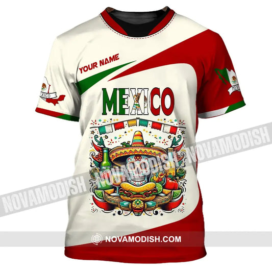 Unisex Shirt Custom Name Mexico Polo Long Sleeve Gift T-Shirt / S T-Shirt