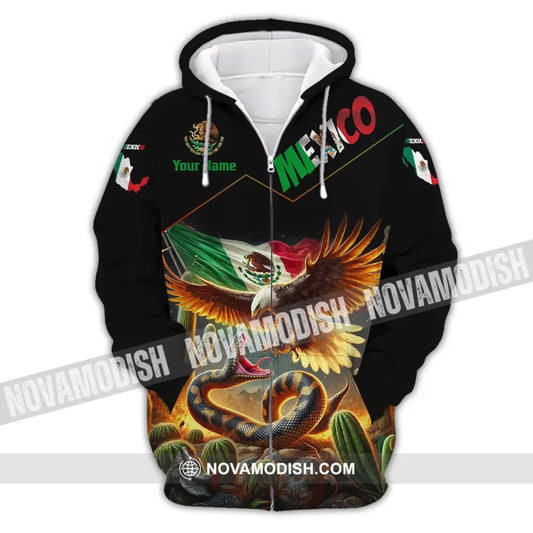 Unisex Shirt Custom Name Mexico Polo Long Sleeve Gift Zipper Hoodie / S T-Shirt