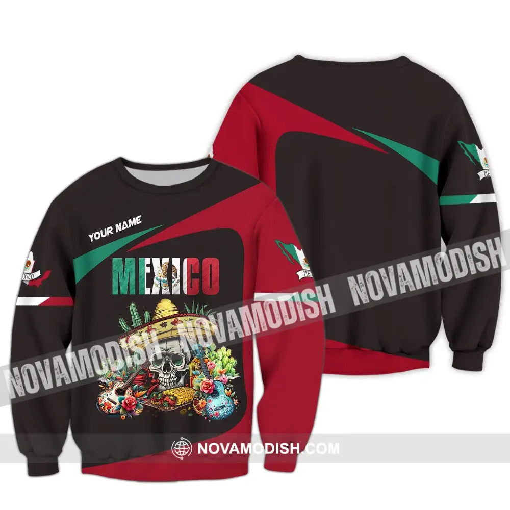 Unisex Shirt Custom Name Mexico Proud Polo Long Sleeve Gift / S T-Shirt