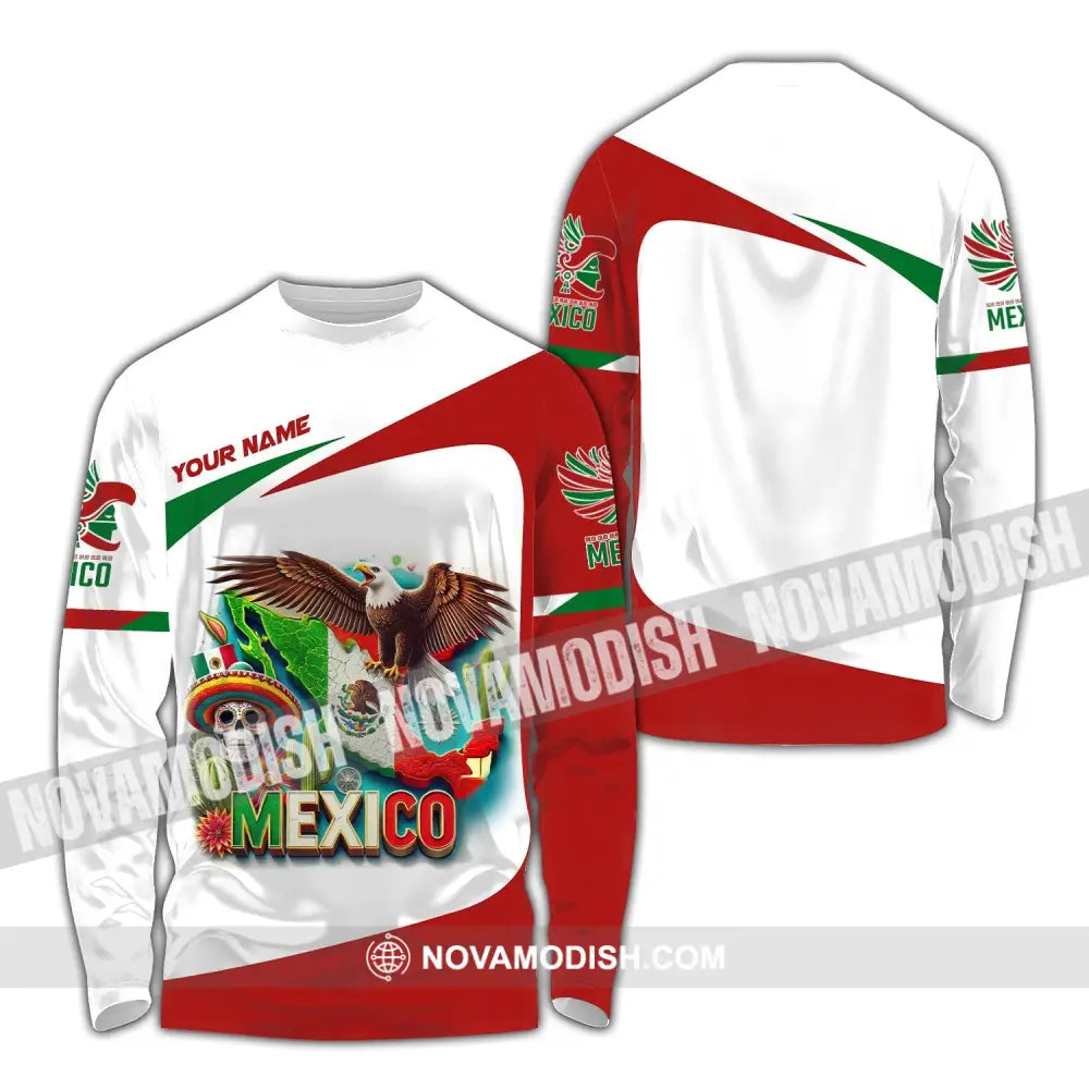 Unisex Shirt Custom Name Mexico Proud Polo Long Sleeve Gift / S T-Shirt