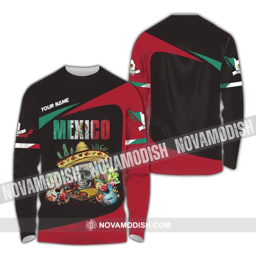 Unisex Shirt Custom Name Mexico Proud Polo Long Sleeve Gift / S T-Shirt