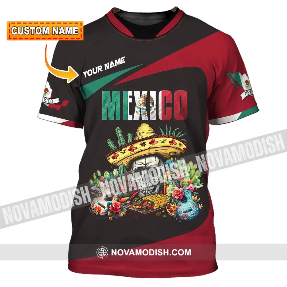 Unisex Shirt Custom Name Mexico Proud Polo Long Sleeve Gift T-Shirt