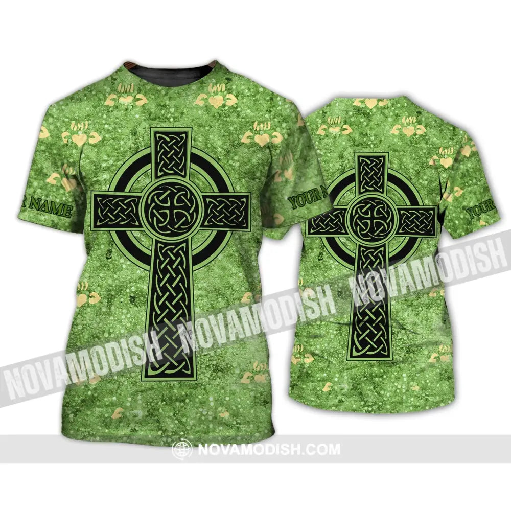 Unisex Shirt - Custom Name Shirt - Mini Heart Patrick’s Day Gift Happy Saint Patrick’s Day T-Shirt / S T-shirt